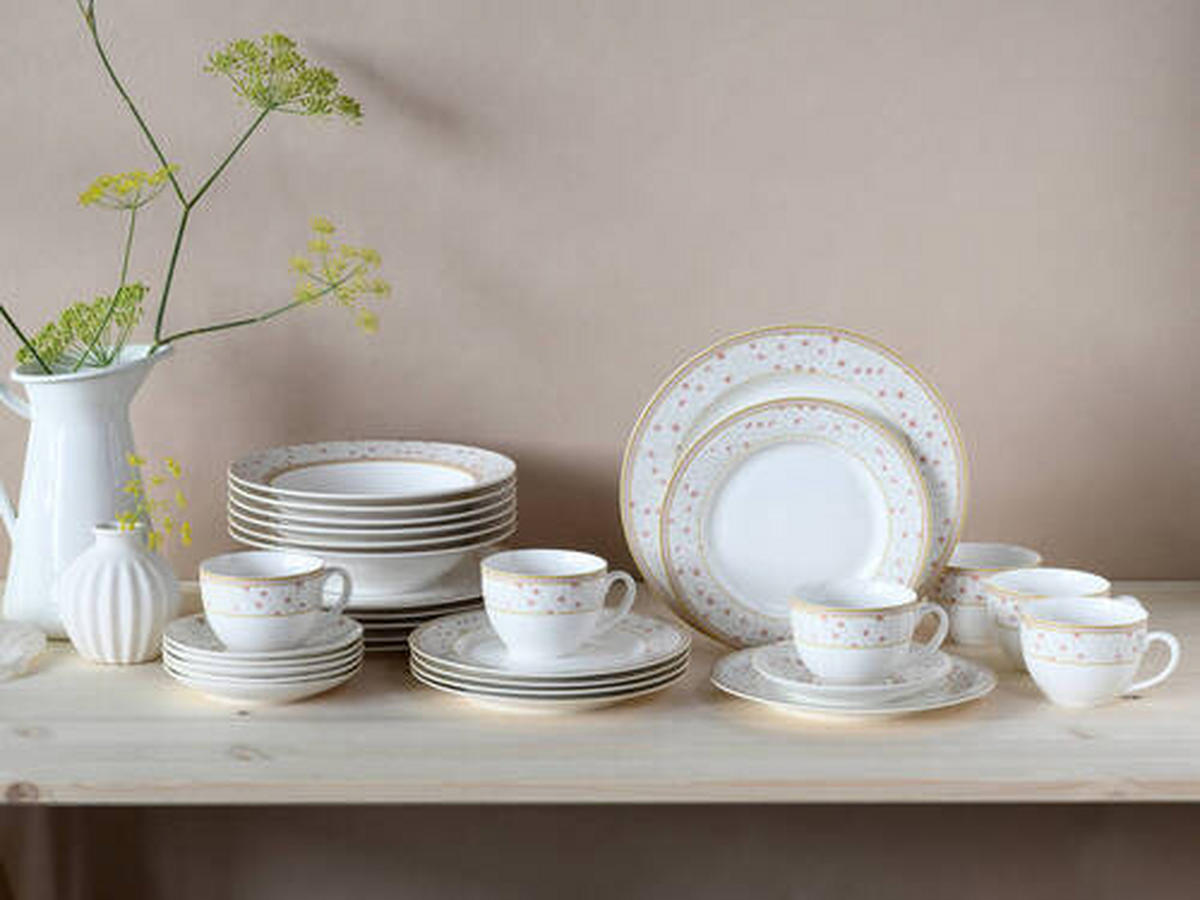 KOMBINOVANÁ SOUPRAVA, 30dílné, porcelán (new bone china) - perleť, Trend, keramika - Creatable