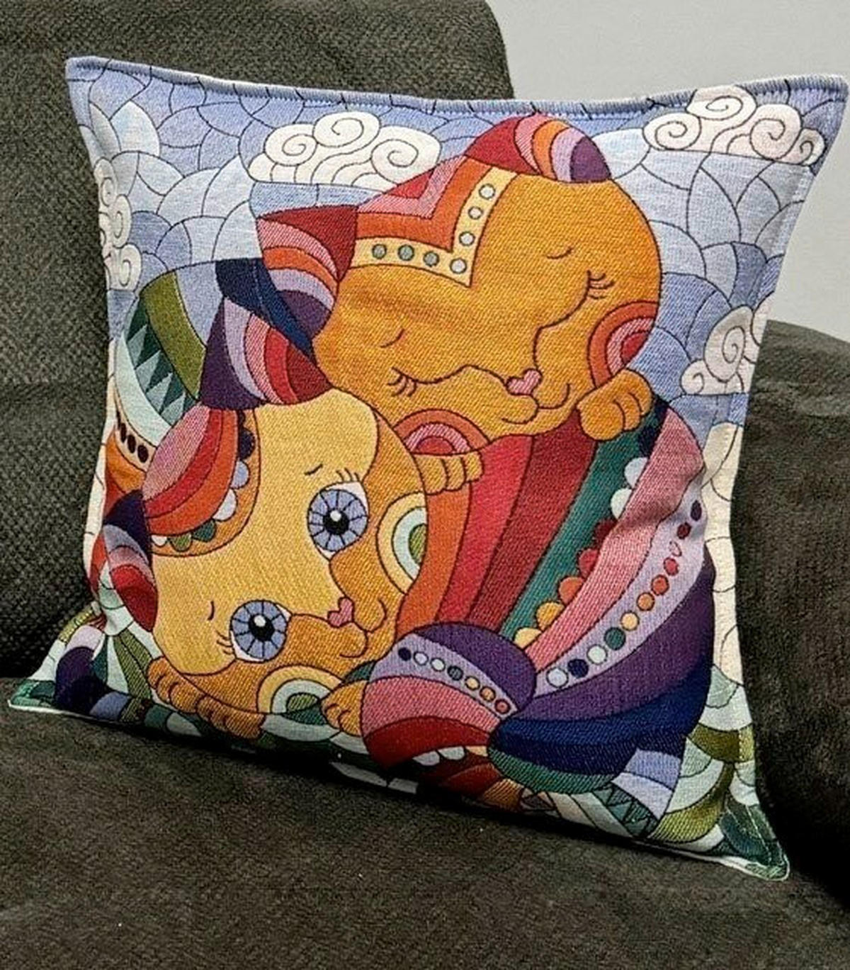 KANAPÉPÁRNA 45/45 cm  - többszínű, Basics, textil (45/45cm)