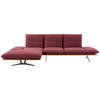 ECKSOFA in Flachgewebe Rot  - Rot/Schwarz, Design, Holz/Textil (159/314cm) - Dieter Knoll
