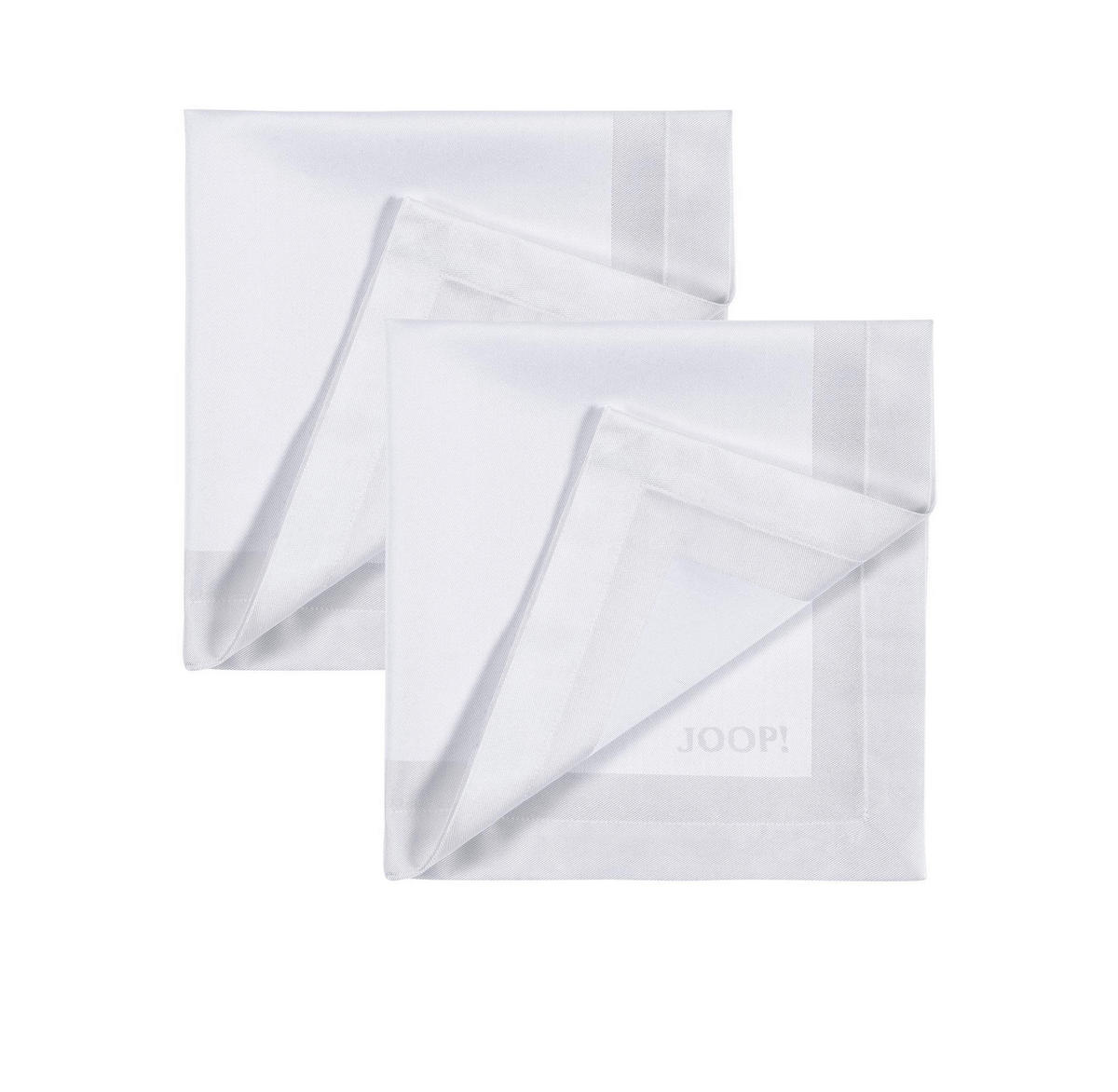 SERVIETTE 2ER-SET 50/50 cm   - Weiß, Basics, Textil (50/50cm) - Joop!