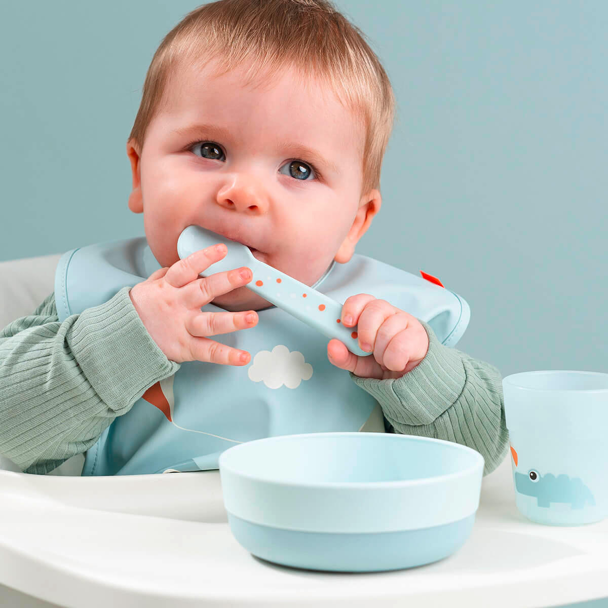 LÄTZCHEN  - Hellblau, Basics, Textil (42/0,3/26,5cm)