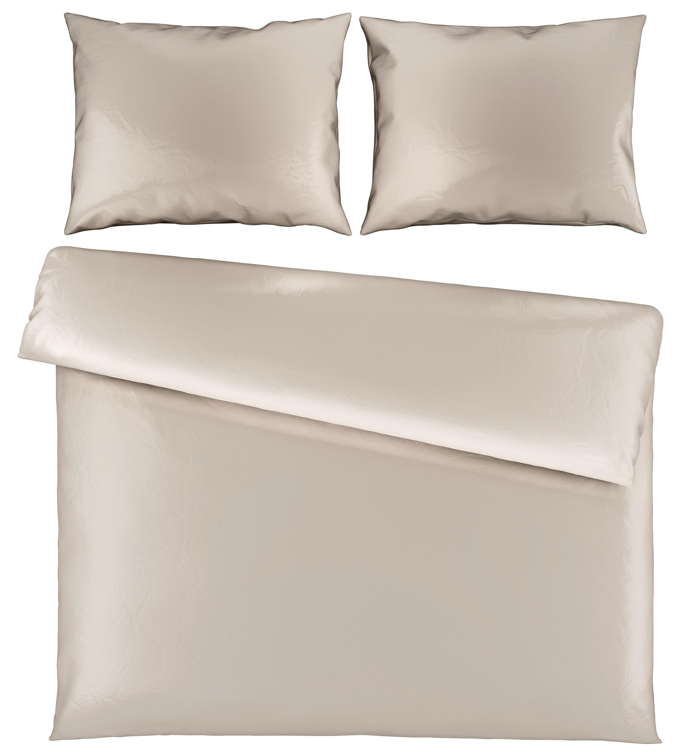 Novel POSTEĽNÁ BIELIZEŇ, satén, béžová, 200/200 cm