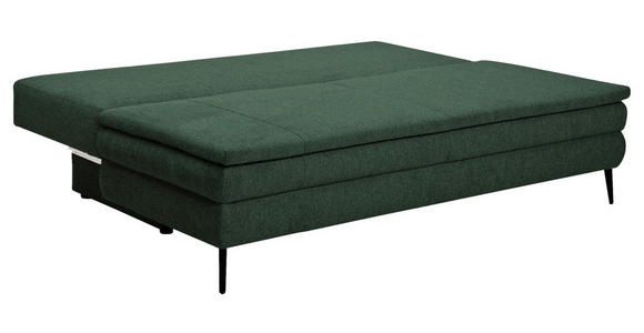SCHLAFSOFA in Webstoff Dunkelgrün  - Dunkelgrün/Schwarz, Design, Kunststoff/Textil (200/90/100cm) - Venda