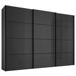 SCHWEBETÜRENSCHRANK 249/222/68 cm 3-türig Anthrazit  - Anthrazit/Hellgrau, Design, Glas/Holzwerkstoff (249/222/68cm) - Moderano