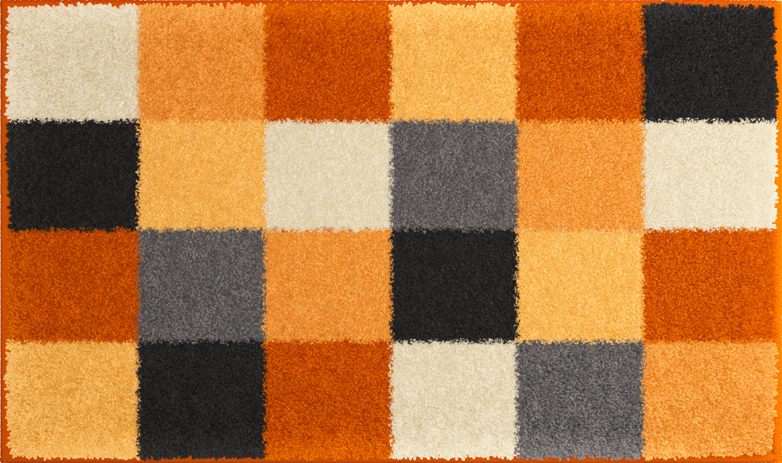 BADTEPPICH Weiß, Gelb, Schwarz 70/120 cm  - Gelb/Schwarz, Basics, Kunststoff/Textil (70/120cm) - Grund