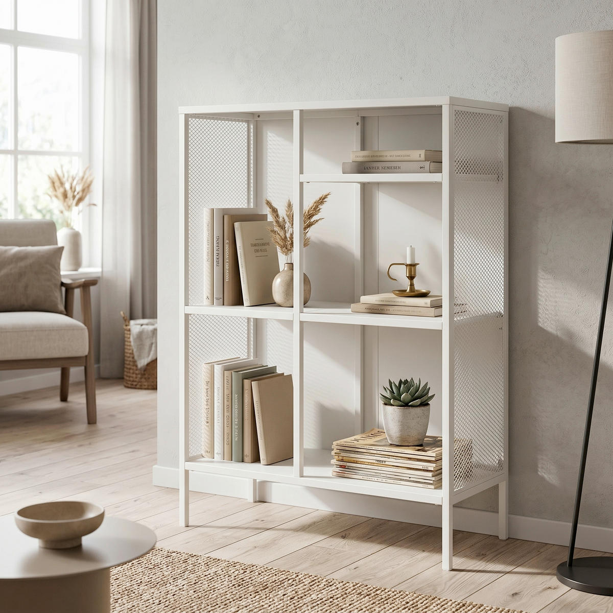 HYLLA i 80/110/40 cm vit  - vit, Design, metall (80/110/40cm) - Livetastic