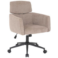 VRTLJIVI STOL les, kovina, umetna masa, tekstil rjava  - črna/rjava, Moderno, kovina/umetna masa (62/92/100/63cm) - MID.YOU