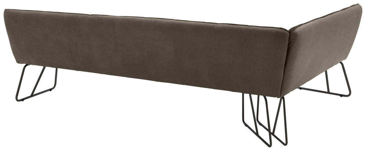ECKBANK 174/274 cm  in Braun, Schwarz, Dunkelbraun  - Dunkelbraun/Schwarz, Design, Textil/Metall (174/274cm) - Dieter Knoll