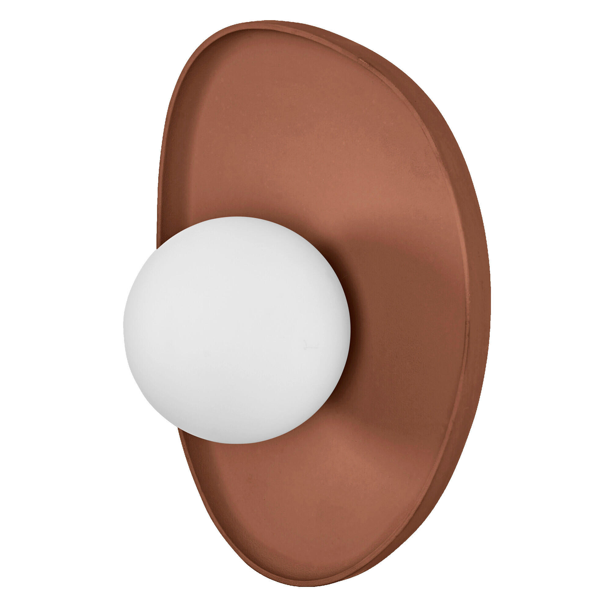 WANDLEUCHTE 20/13,5/26 cm   - Braun, Basics, Glas/Keramik (20/13,5/26cm) - Osram