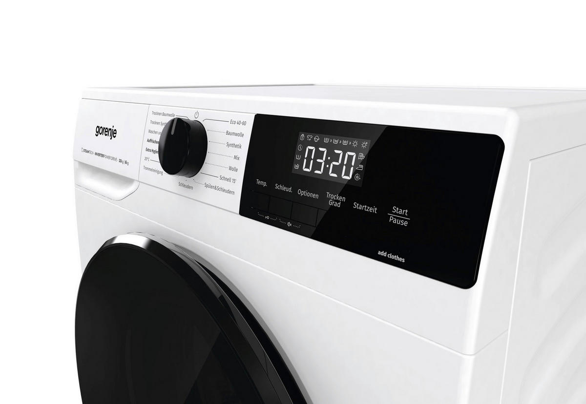 WASCHTROCKNER WD2A164ADPS/DE  - Schwarz/Weiß, Basics, Kunststoff/Metall (59,5/84,5/61cm) - Gorenje