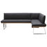 ECKBANK Mikrofaser Wildeiche massiv Anthrazit, Edelstahlfarben, Eichefarben - Edelstahlfarben/Eichefarben, Design, Holz/Textil (230/161cm) - Dieter Knoll ECKBANK Mikrofaser Wildeiche massiv Anthrazit, Edelstahlfarben, Eichefarben - Edelstahlfarben/Eichefarben, Design, Holz/Textil (230/161cm) - Dieter Knoll