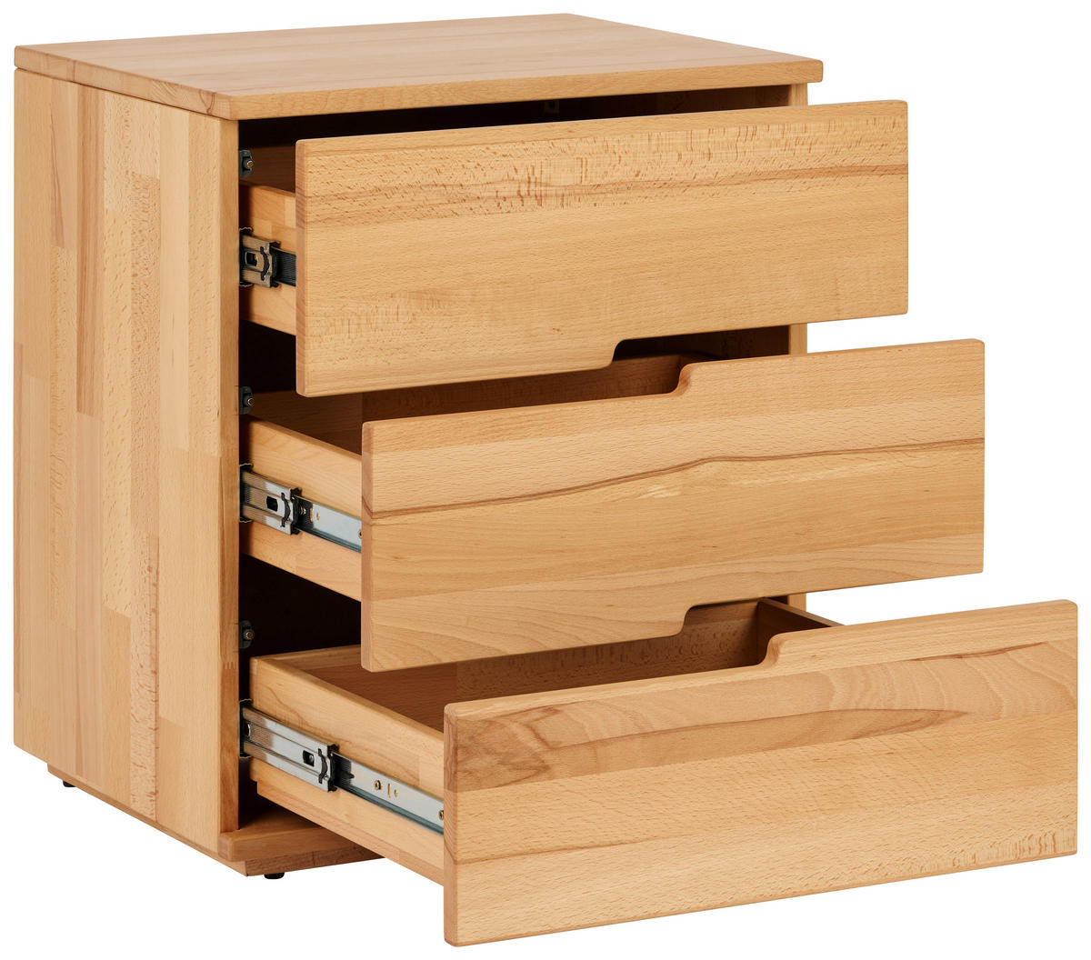 NACHTTISCH 50/60/40 cm  in massiv Kernbuche  - Natur, Holz (50/60/40cm) - MID.YOU