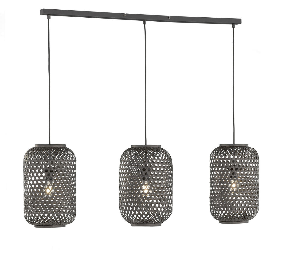 HÄNGELEUCHTE 24,5/110 cm  - Schwarz, Design, Holz (24,5/110cm) - Schöner Wohnen