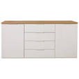 SIDEBOARD 170/82/44 cm  - Weiß Hochglanz/Schwarz, Basics, Holzwerkstoff/Kunststoff (170/82/44cm) - Carryhome