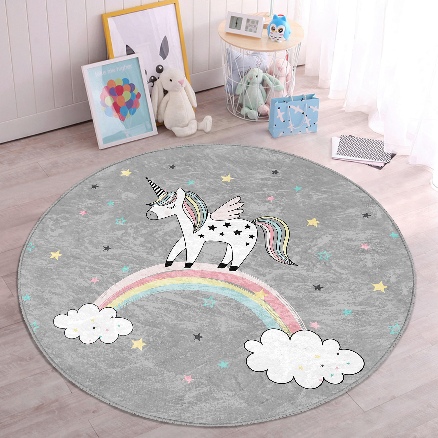 XXXLutz Kinderteppich Mehrfarbig 120x120 cm