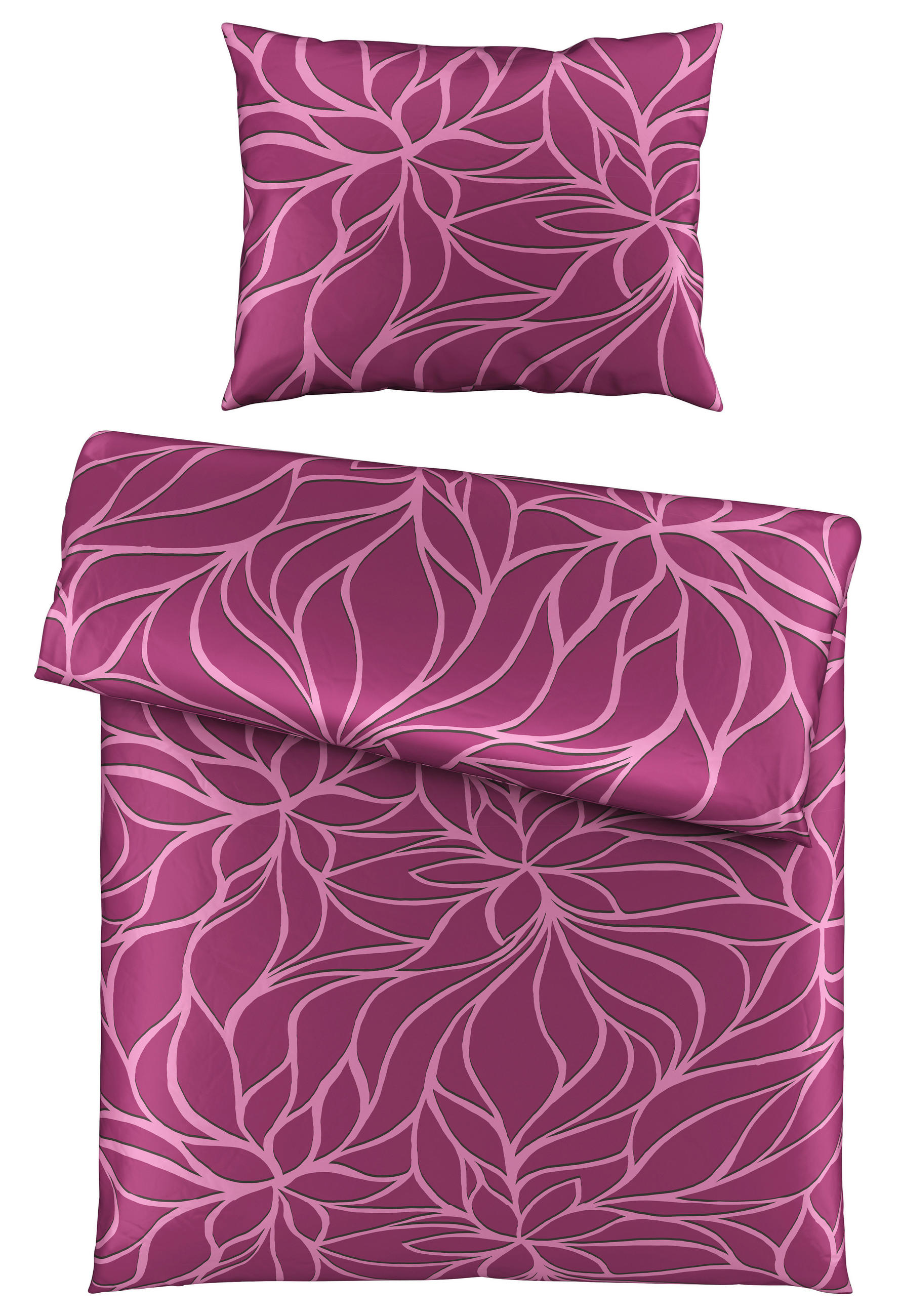 POVLEČENÍ, satén, bobulová, 140/200 cm - bobulová, Konvenční, textil (140/200cm) - Boxxx