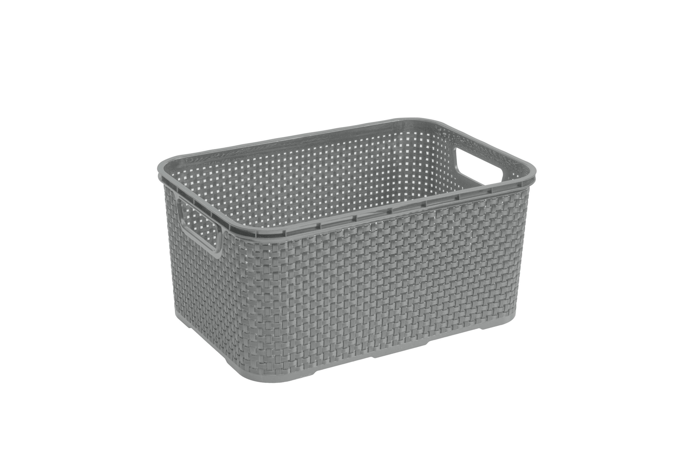 KOŠÍK NA DROBNOSTI, plast - šedá, Basics, plast (28,5/19,5/12,9cm) - My Baby Lou