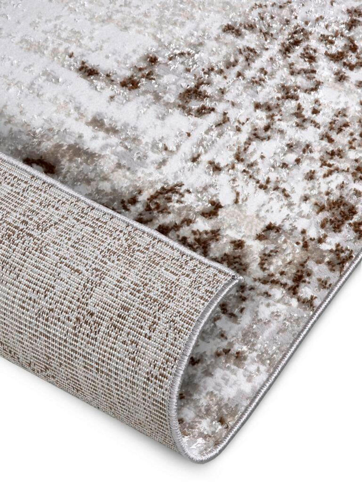 VINTAGE-TEPPICH 200/280 cm Shine Braun, Creme  - Creme/Braun, Design, Kunststoff (200/280cm)