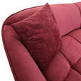 BIGSOFA Chenille Bordeaux  - Bordeaux/Schwarz, KONVENTIONELL, Kunststoff/Textil (250/75/107cm) - Carryhome