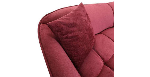 BIGSOFA Chenille Bordeaux  - Bordeaux/Schwarz, KONVENTIONELL, Kunststoff/Textil (250/75/107cm) - Carryhome