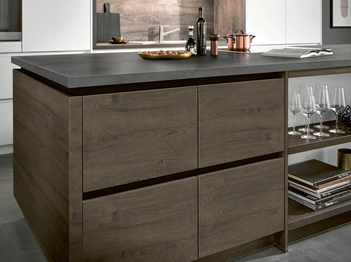 ARBEITSPLATTE 140/4/60 cm  - Schieferfarben, Basics, Holzwerkstoff (140/4/60cm) - Impuls