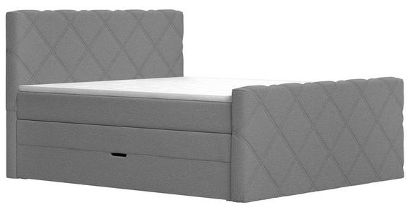 BOXSPRINGBETT 180/200 cm  in Grau  - Schwarz/Grau, KONVENTIONELL, Textil (180/200cm) - Esposa