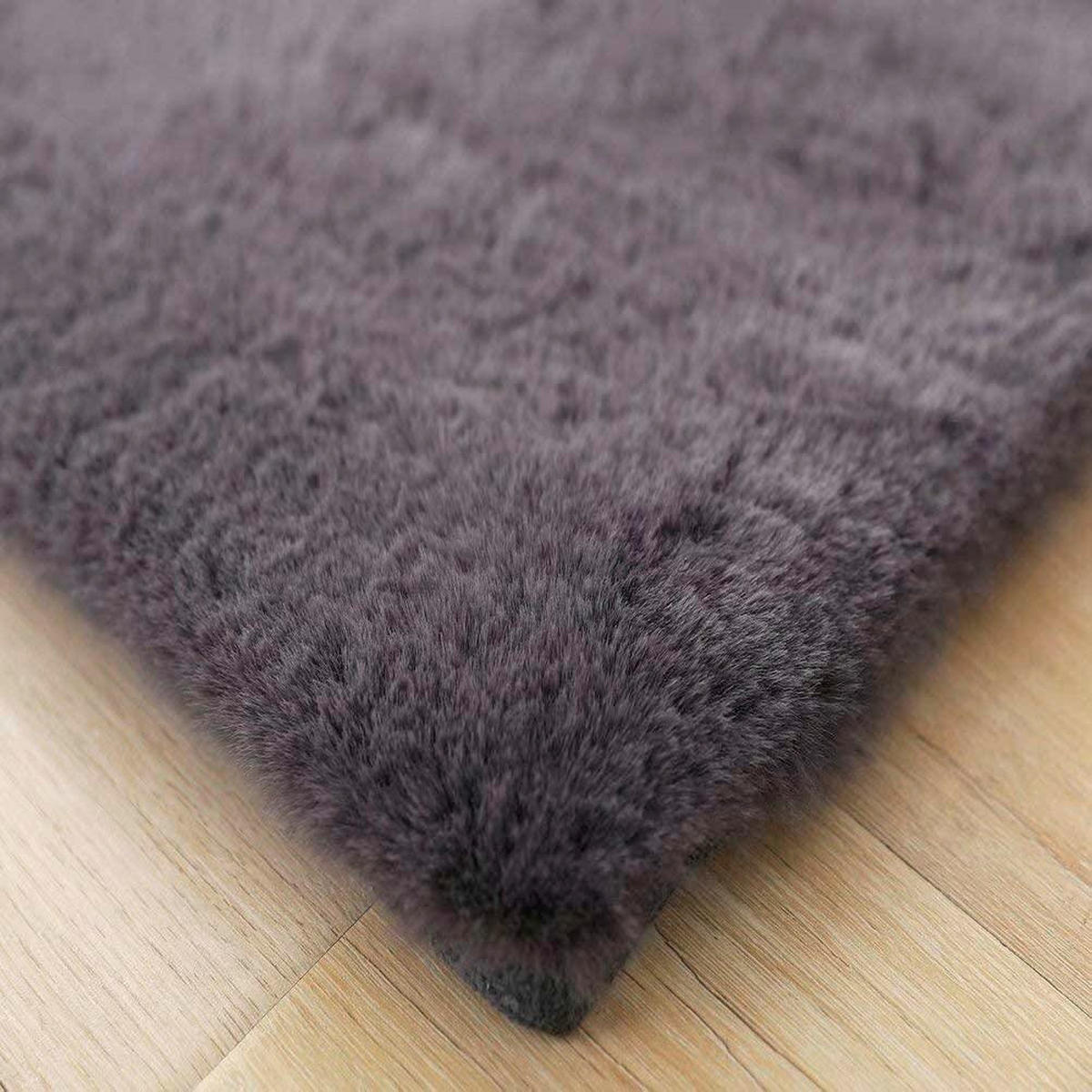 FELLTEPPICH 80/150 cm Olympos Anthrazit  - Anthrazit, KONVENTIONELL, Kunststoff/Textil (80/150cm) - Novel