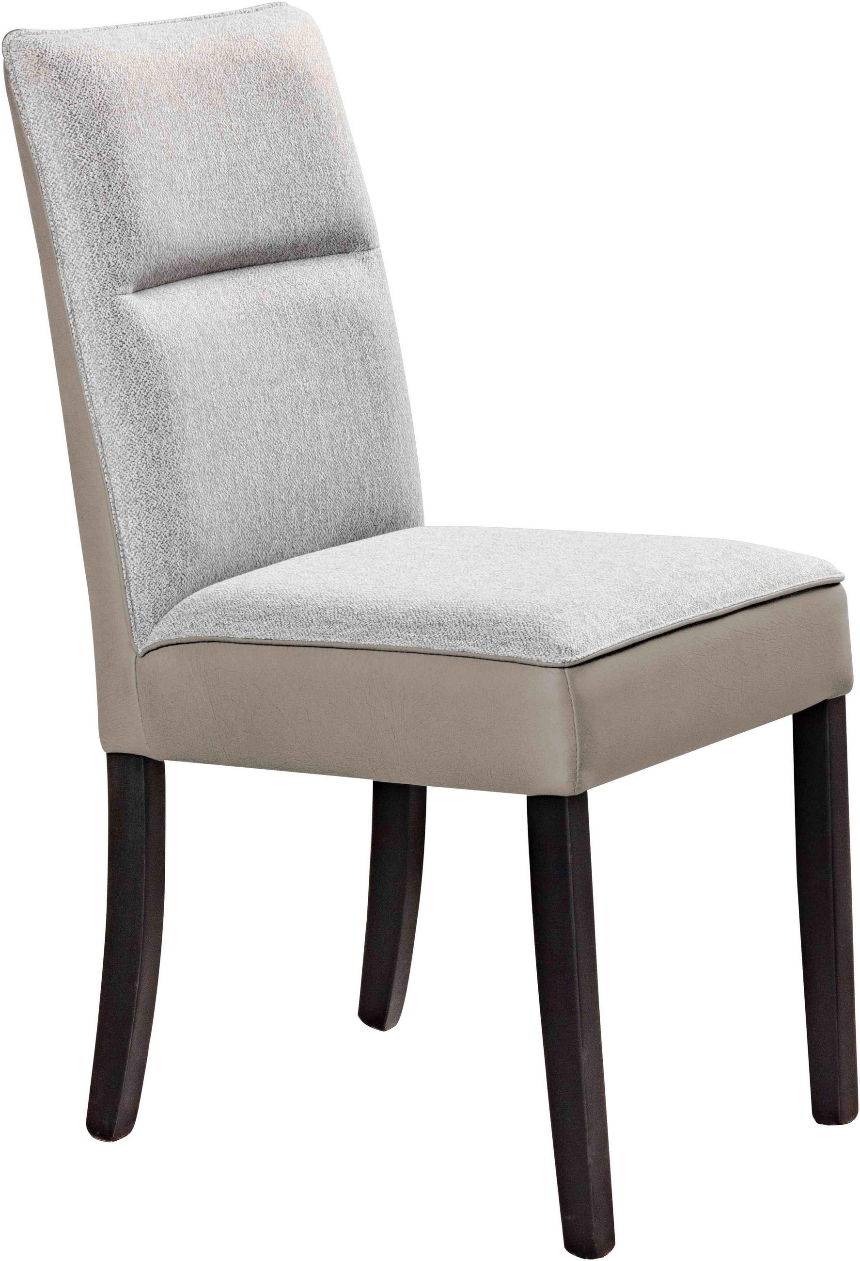 STUHL Webstoff Beige, Hellgrau Buche vollmassiv  - Beige/Hellgrau, KONVENTIONELL, Holz/Textil (46/?93/61cm) - Novel