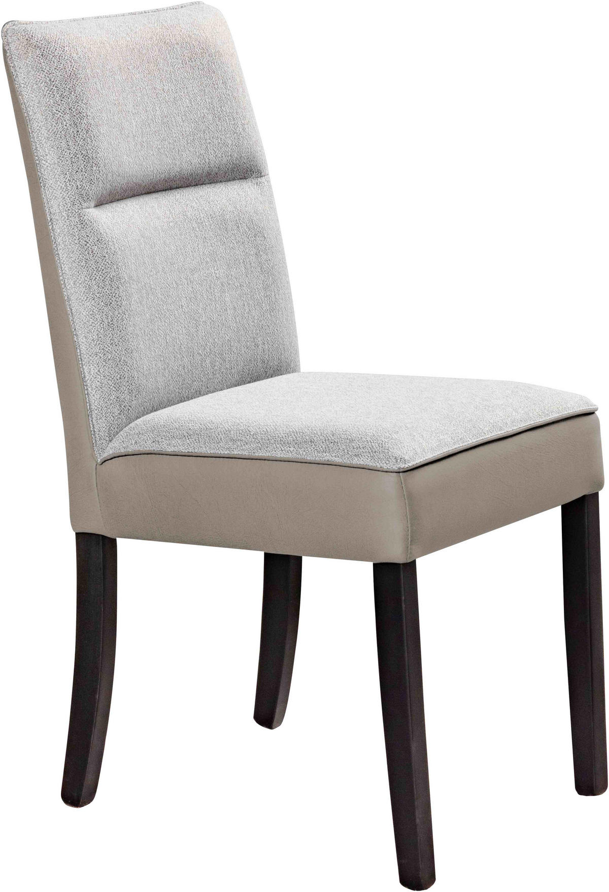 STUHL Webstoff Hellgrau, Beige Buche vollmassiv  - Beige/Hellgrau, KONVENTIONELL, Holz/Textil (46/?93/61cm) - Novel
