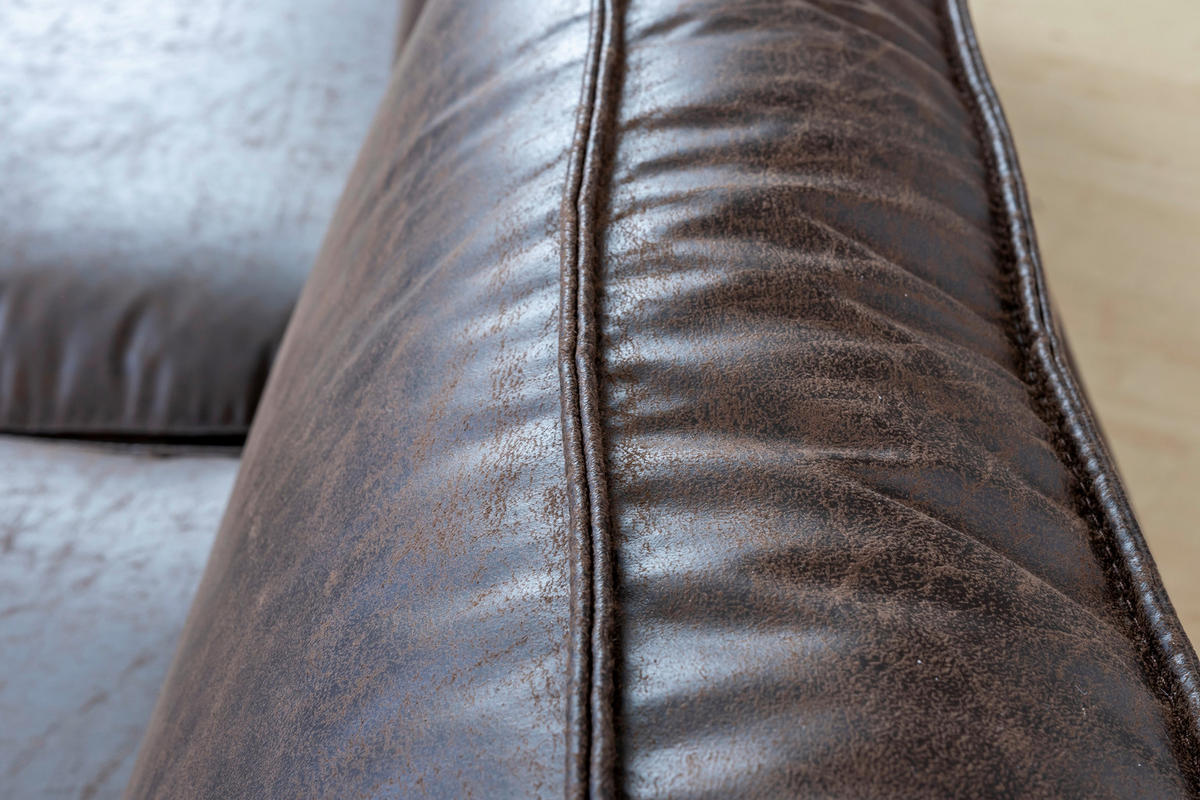 ECKSOFA in Lederlook Grün  - Schwarz/Grün, Design, Textil/Metall (160/295cm) - Livetastic