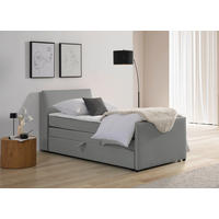 BOXSPRINGBETT 120/200 cm  in Grau  - Schwarz/Grau, MODERN, Holz/Textil (120/200cm) - MID.YOU