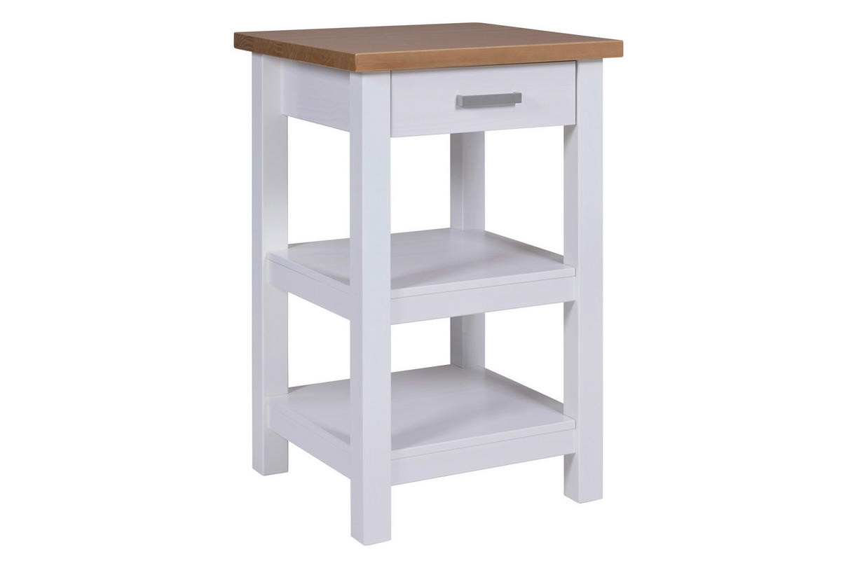 BARSKI STOL  bijela, hrast Artisan  drvo      - bijela/hrast Artisan, Konvencionalno, drvo (60/94/60cm)