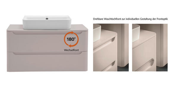 WASCHTISCHKOMBI 101 cm  - Kaschmir/Weiß, KONVENTIONELL, Keramik/Holzwerkstoff (101cm) - Xora