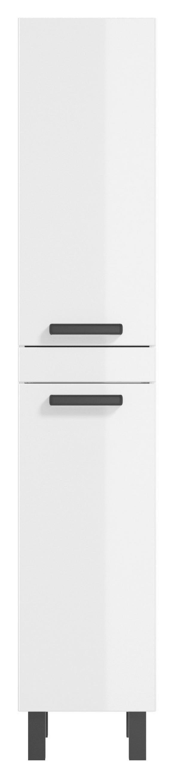 DULAP ÎNALT 33/170/33 cm  - alb/negru, Basics, plastic/metal (33/170/33cm) - Carryhome