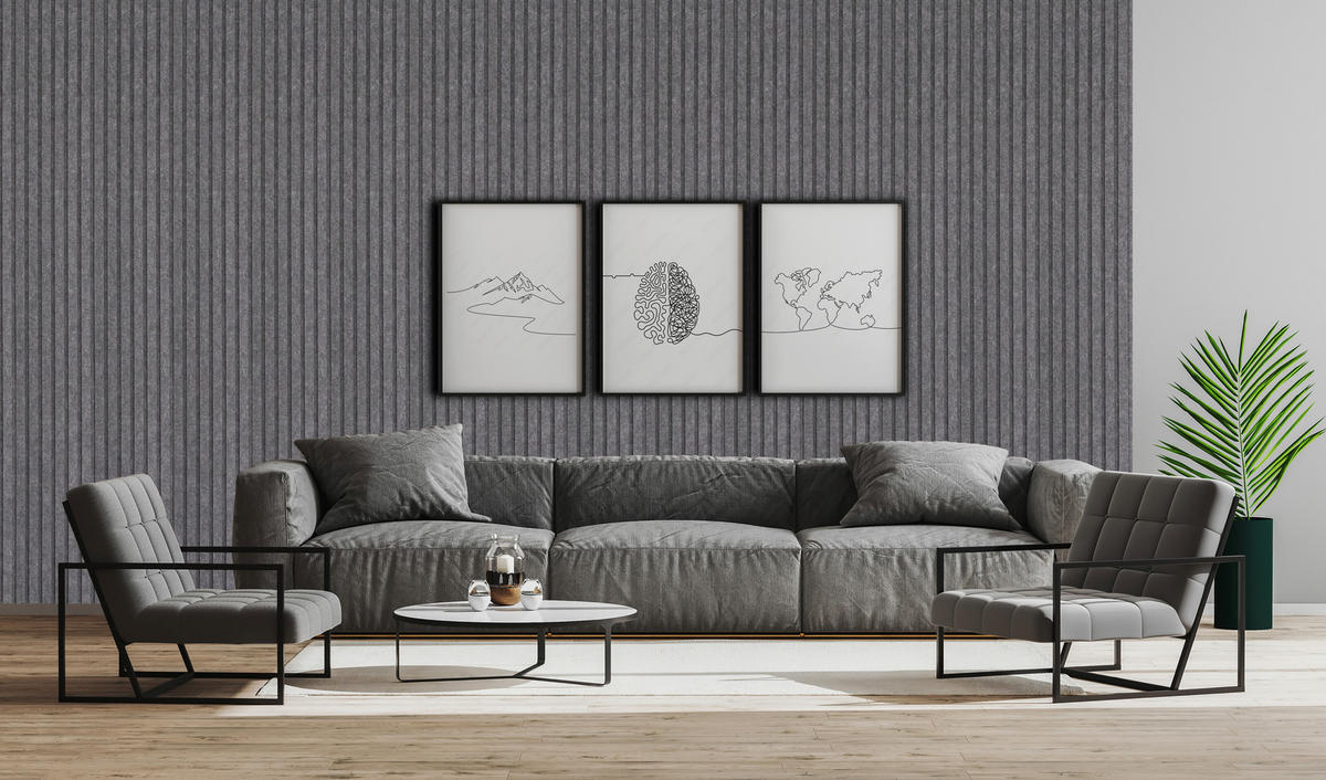 AKUSTIKPANEEL 20/240/1,8 cm  - Anthrazit, Basics, Kunststoff (20/240/1,8cm)