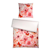 WENDEBETTWÄSCHE Satin 155/220 cm  - Rosa/Weiß, Textil (155/220cm) - Esposa