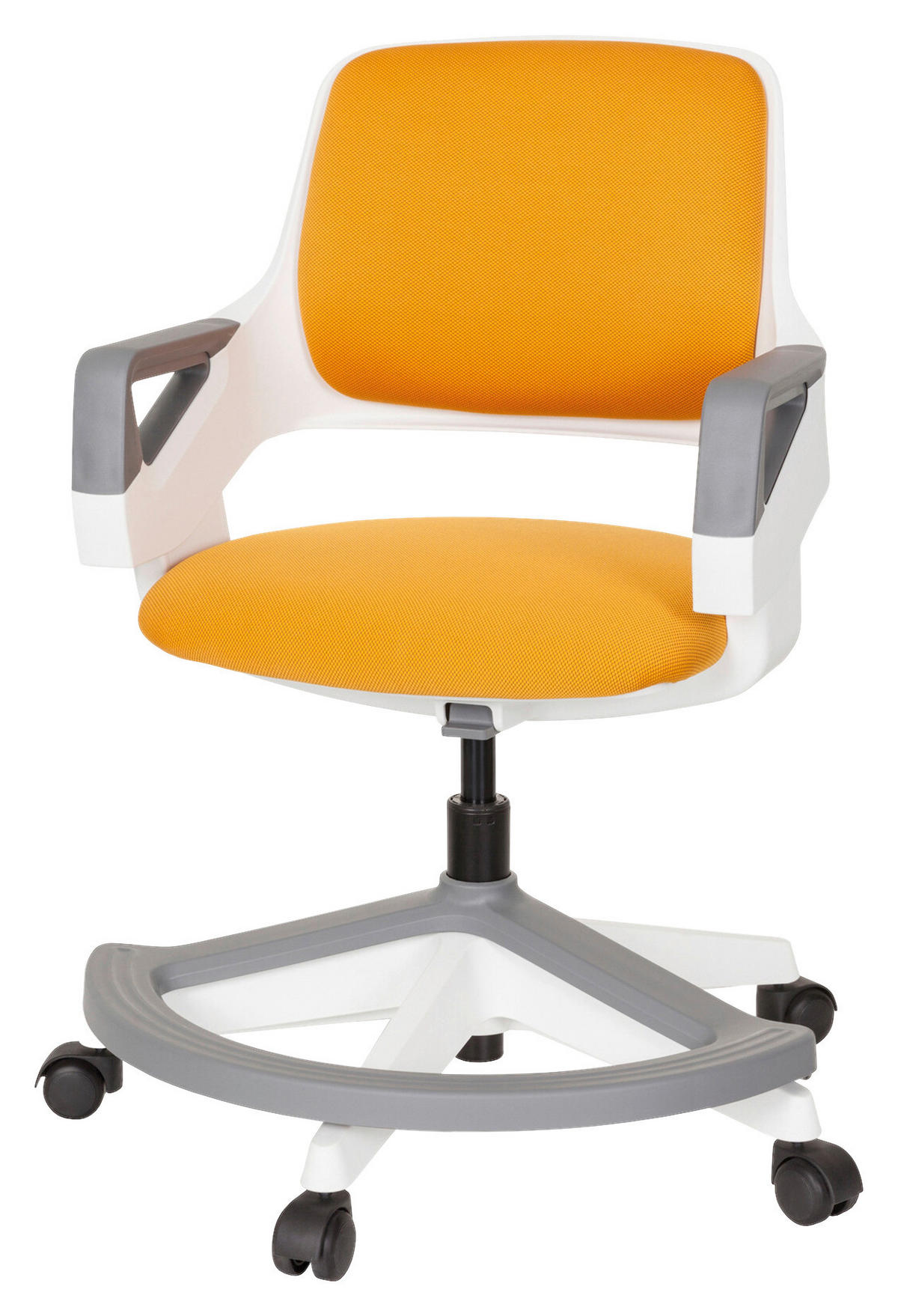 JUGENDDREHSTUHL Orange  - Weiß/Orange, Basics, Kunststoff (53/80-93/60cm) - MID.YOU