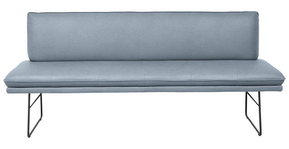 SITZBANK in Metall, Textil Blau, Schwarz  - Blau/Schwarz, Design, Textil/Metall (195/87/65cm) - Dieter Knoll