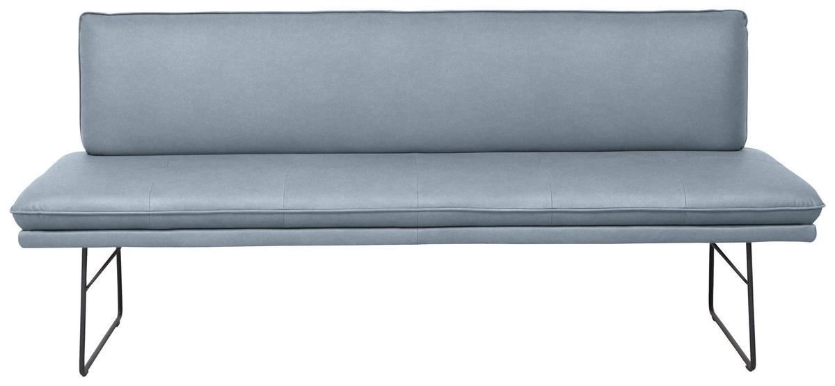 SITZBANK in Metall, Textil Blau, Schwarz  - Blau/Schwarz, Design, Textil/Metall (195/87/65cm) - Dieter Knoll