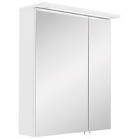 OMARA Z OGLEDALOM 60,4/72,3/23,7 cm  - barve nerjavečega jekla/bela, Moderno, kovina/steklo (60,4/72,3/23,7cm) - MID.YOU
