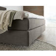 BOXSPRINGBETT 180/200 cm,  in Braun, Topper, Matratzen, unterschiedliche Matratzenhärtegrade je Bettseite, H2 + H3 = mittel + fest  - Schwarz/Braun, Design, Kunststoff/Textil (180/200cm) - Dieter Knoll