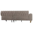 ECKSOFA  in Velours Beige  264/264 cm  - Beige/Goldfarben, KONVENTIONELL, Textil/Metall (264/264cm) - Carryhome