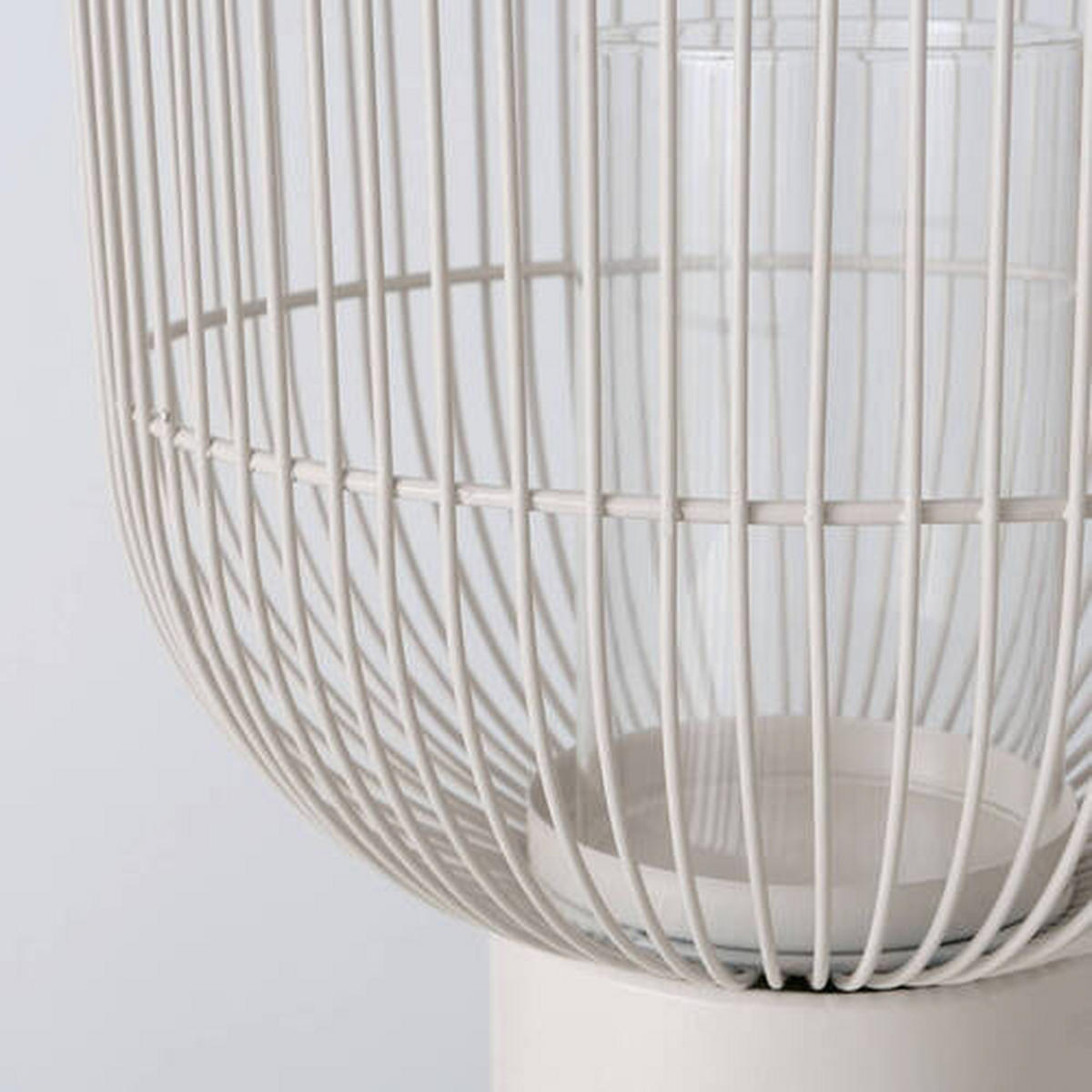 WINDLICHT Beige  - Beige, Basics, Glas/Metall (18/18/25cm) - Boltze Home