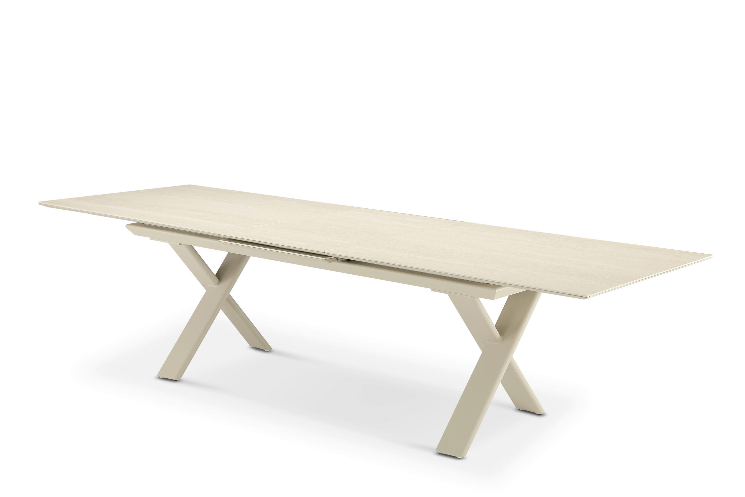 AUSZIEHTISCH Metall, Keramik 240-300/100/74 cm  - Taupe/Kaschmir, Basics, Keramik/Metall (240-300/100/74cm) - Zebra 