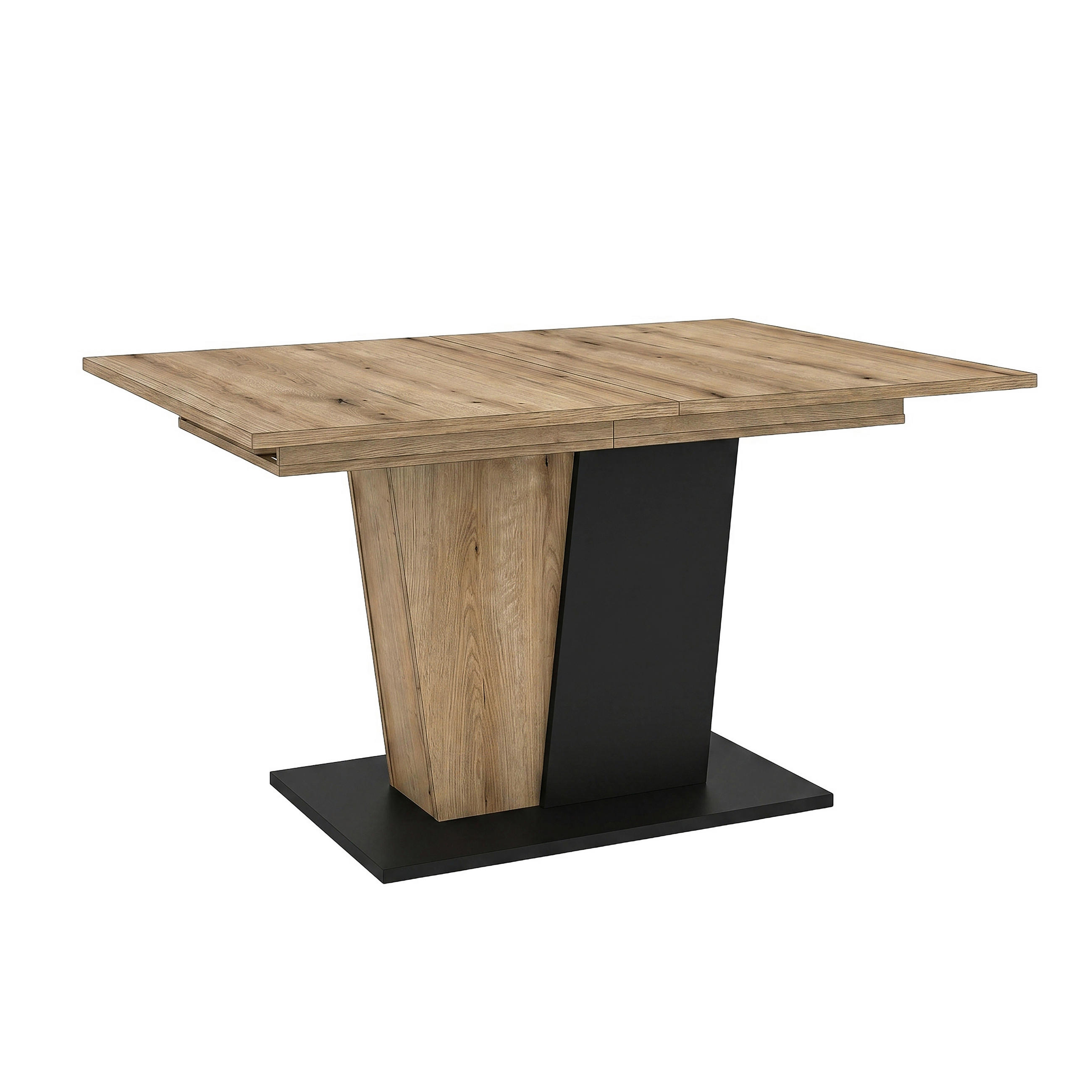 Mid.you Esstisch Anthrazit, Eiche 90x76x150-230 cm