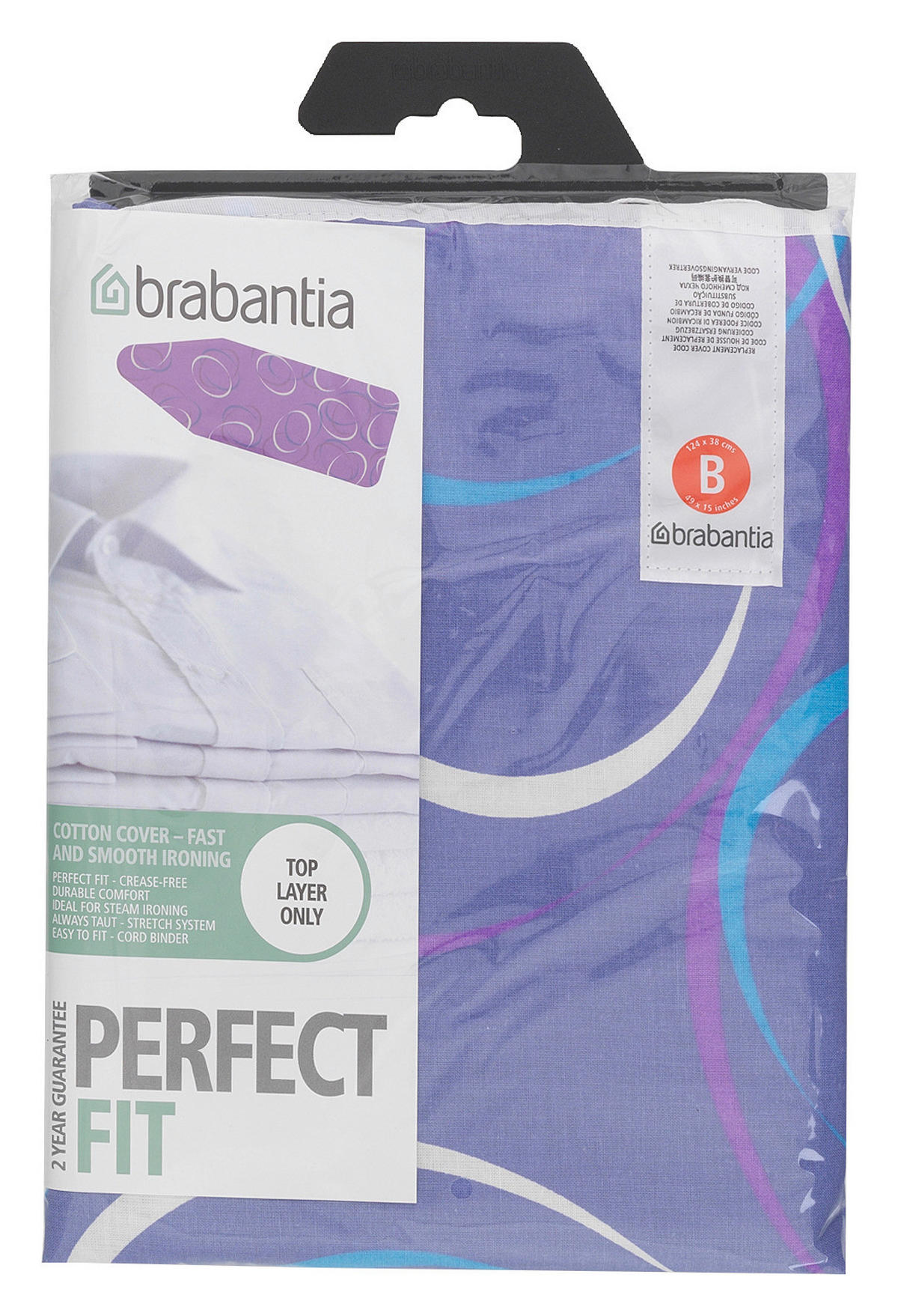 BÜGELBRETTBEZUG - Multicolor, Design, Textil (38/124/0,2cm) - Brabantia