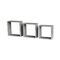 SET STENSKIH REGALOV - siva, Design, leseni material (30/27/24/12/12/12/30/27/24cm) - Carryhome