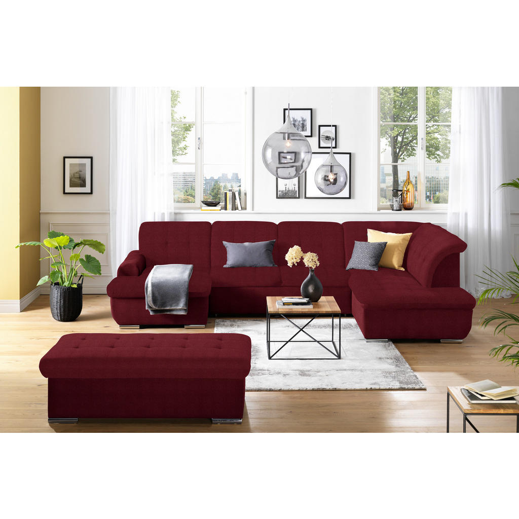 Thumbnail - Cantus Hocker, Bordeaux, Textil, rechteckig, 137x43x74 cm, Stoffauswahl, Stauraum, Wohnzimmer, Hocker, Sitzhocker