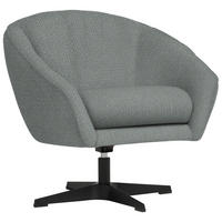 SESSEL in Chenille Hellgrau  - Hellgrau/Schwarz, Design, Textil/Metall (80/78/80cm) - Stylife