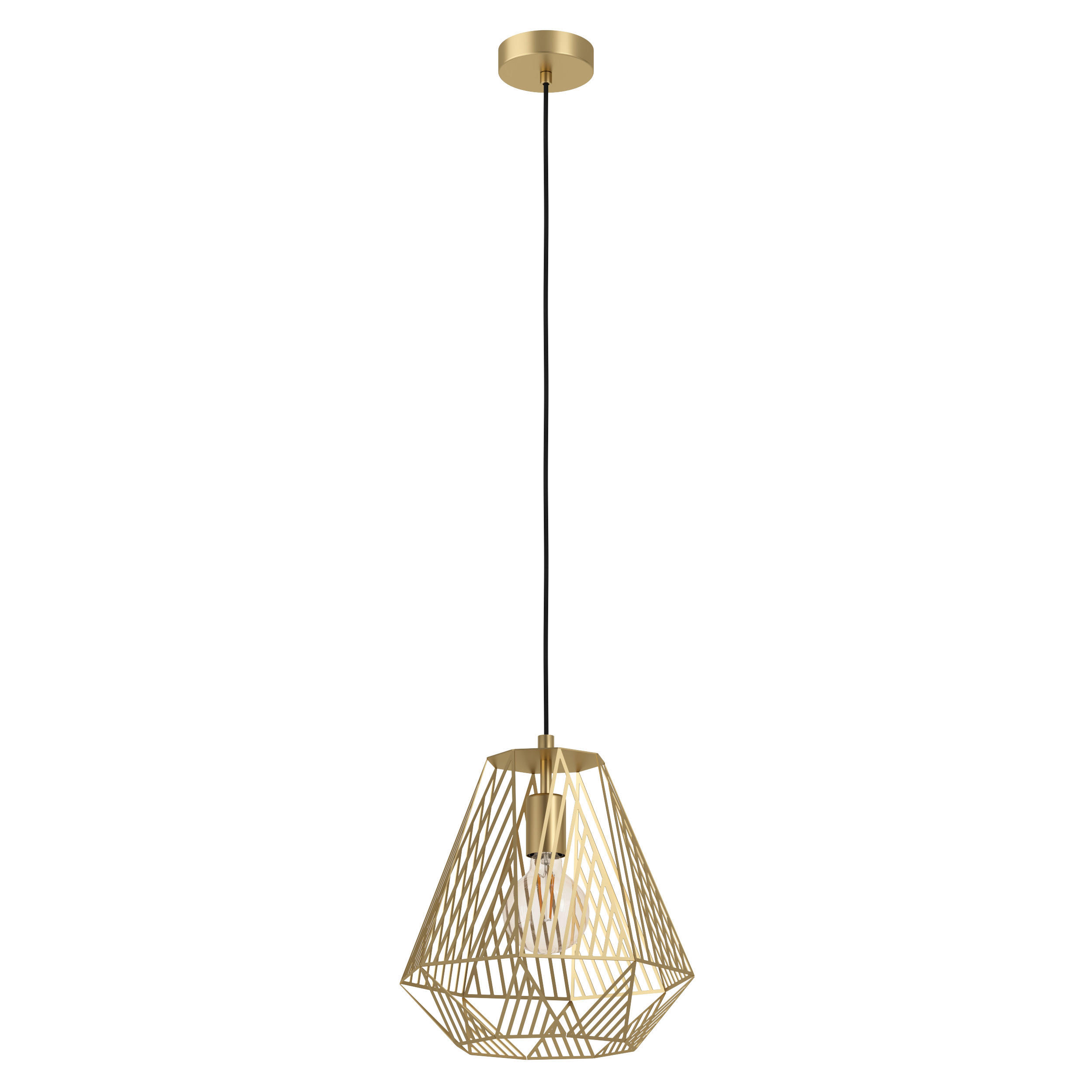 VISEČA SVETILKA  Stype      33/110 cm     1X40 W E27 - barve medenine, Trend, kovina (33/110cm)